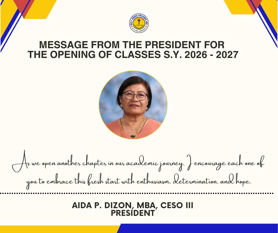MESSAGE FROM THE PRESIDENT